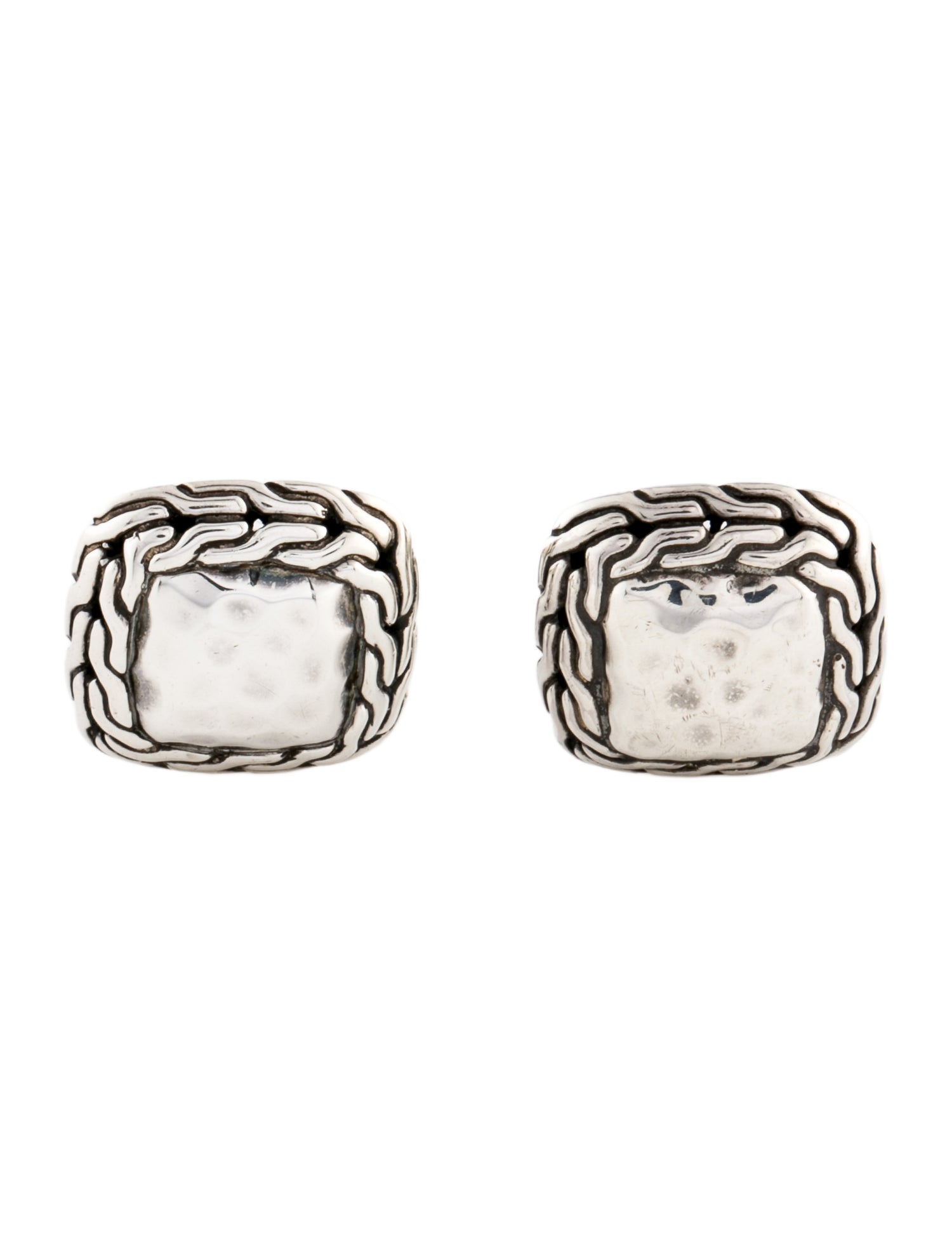 John Hardy Classic Chain Hammered Square Cufflinks