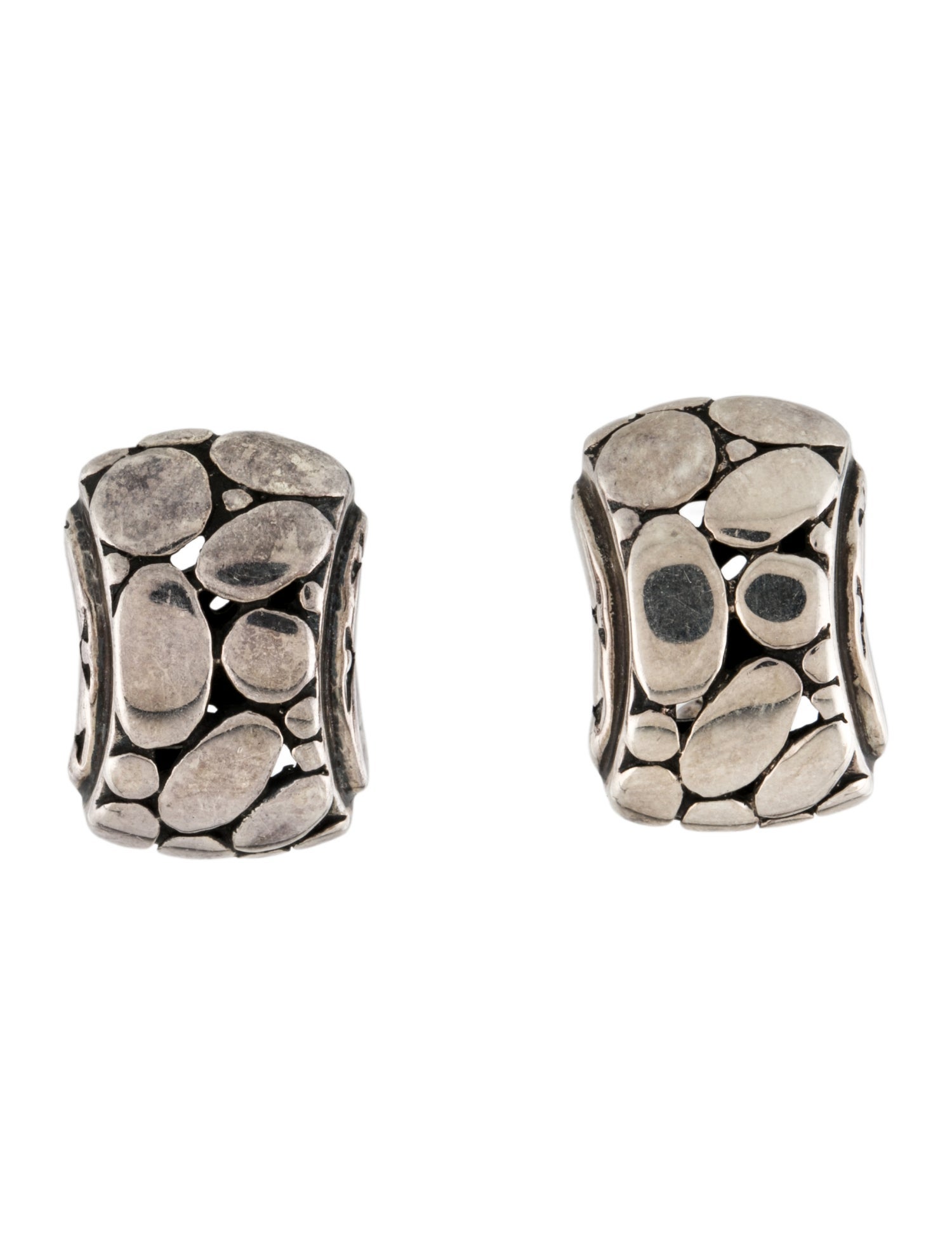John Hardy Kali Pebble Earclip Earrings