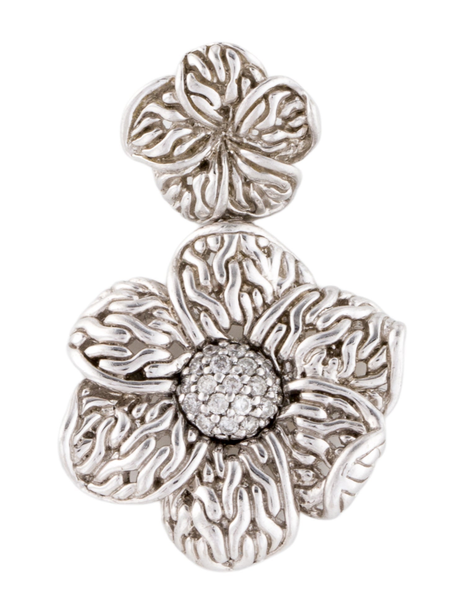 John Hardy Diamond Flower Pendant