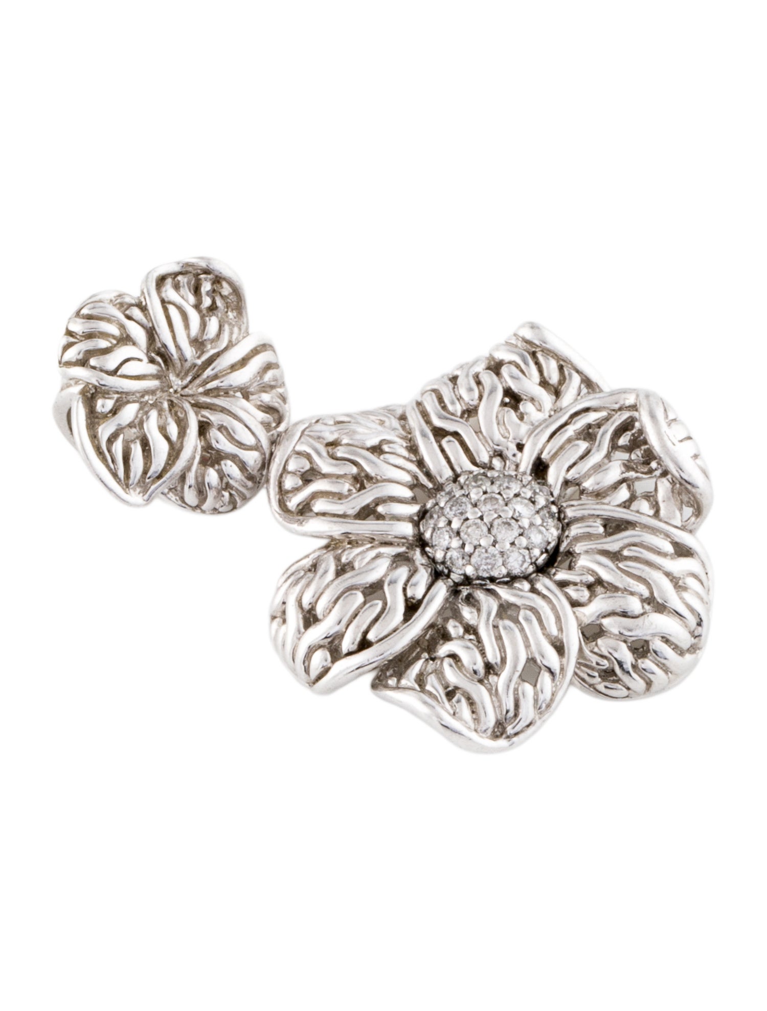 John Hardy Diamond Flower Pendant