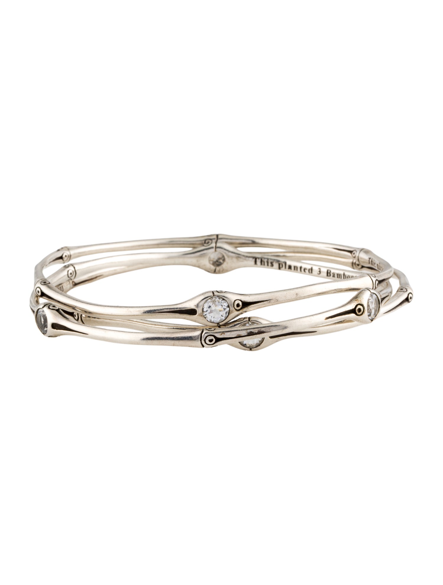 John Hardy Topaz Bamboo Bangle Set