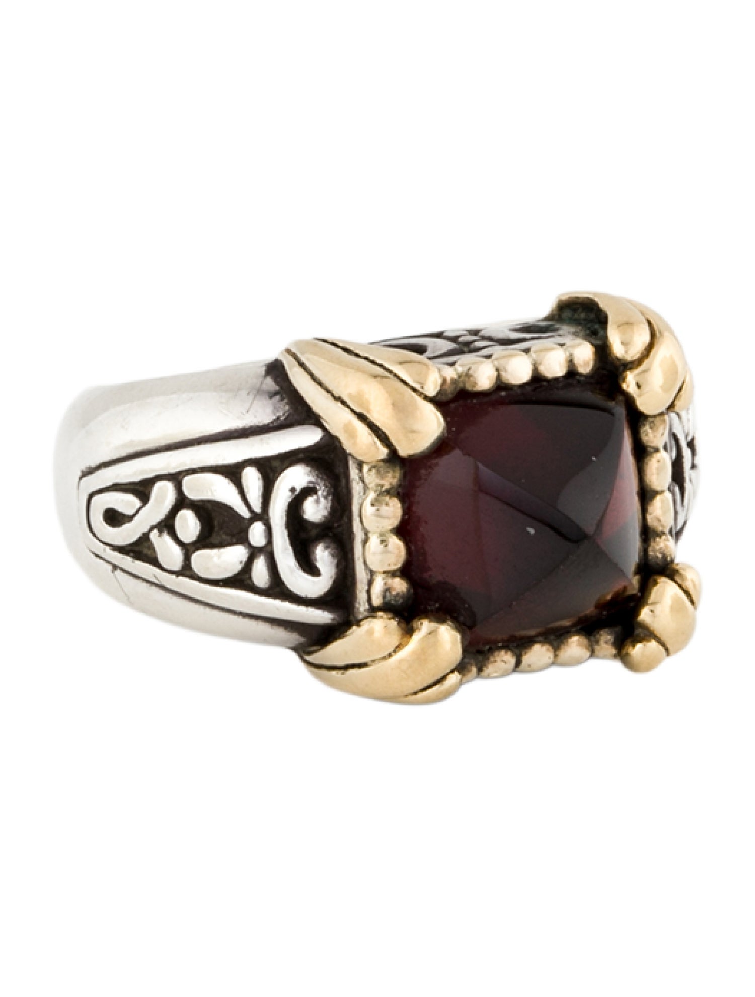 John Hardy Garnet Sugarloaf Cocktail Ring