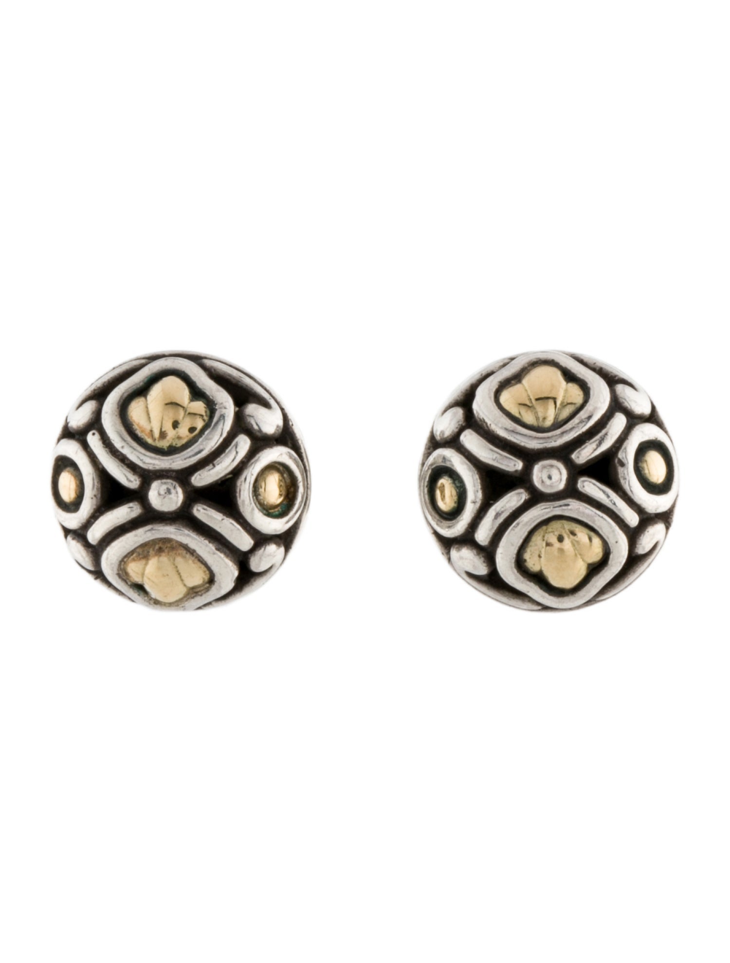 John Hardy Two-Tone Round Stud Earrings