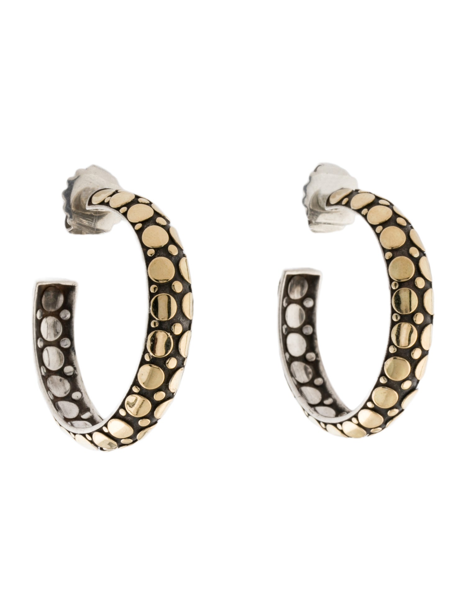 John Hardy Two-Tone Dot Hoop Earrings