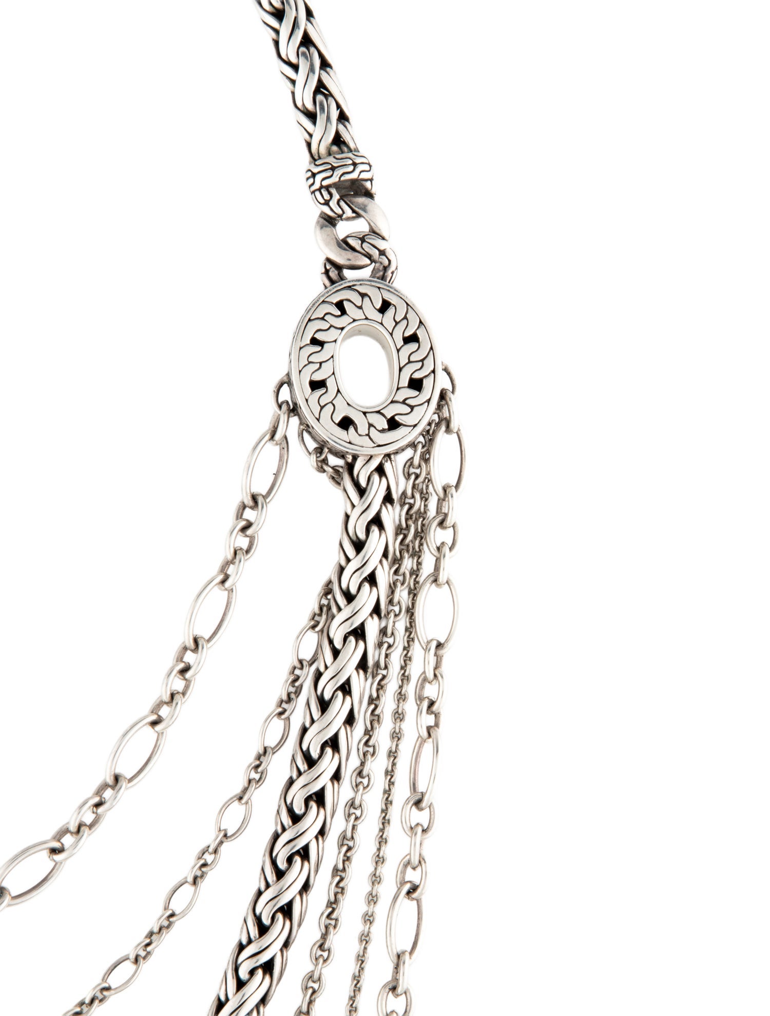 John Hardy Multi Row Chain Collar Necklace