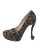 Julia Haart Ponyhair Camouflage Print Pumps