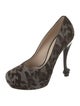 Julia Haart Ponyhair Camouflage Print Pumps