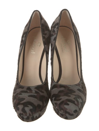 Julia Haart Ponyhair Camouflage Print Pumps