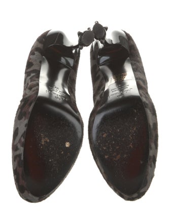 Julia Haart Ponyhair Camouflage Print Pumps