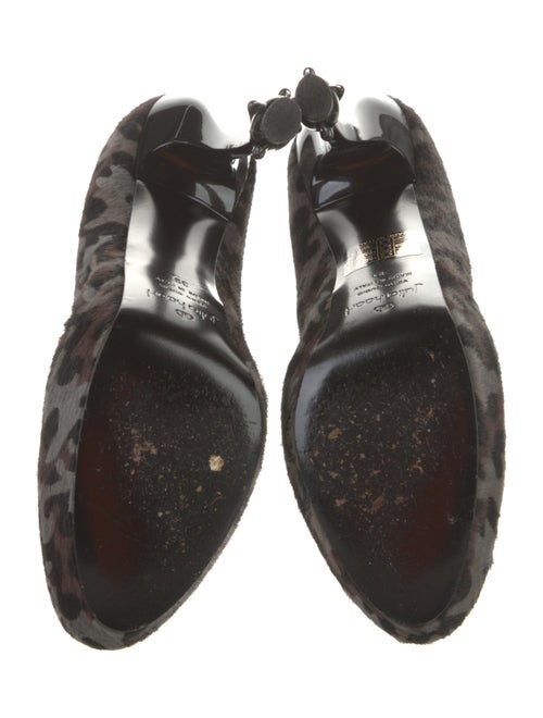 Julia Haart Ponyhair Camouflage Print Pumps