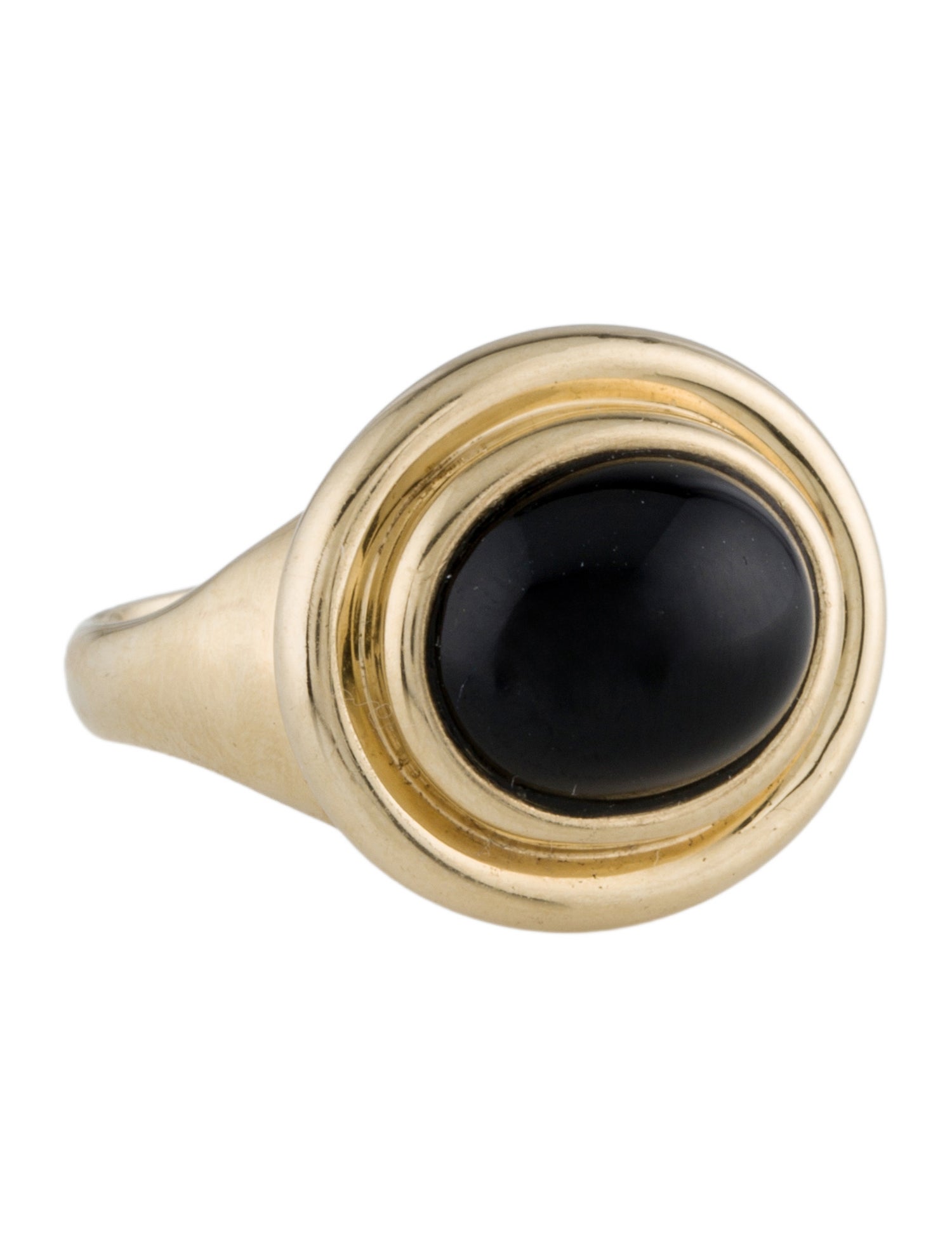 J. Hannah 14K Onyx Duet Inlay Signet Ring