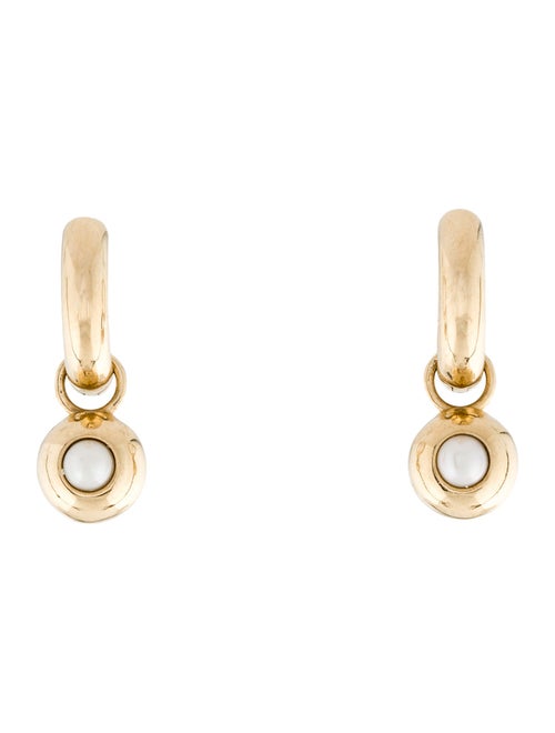 J. Hannah 14K Pearl Charm Drop Earrings