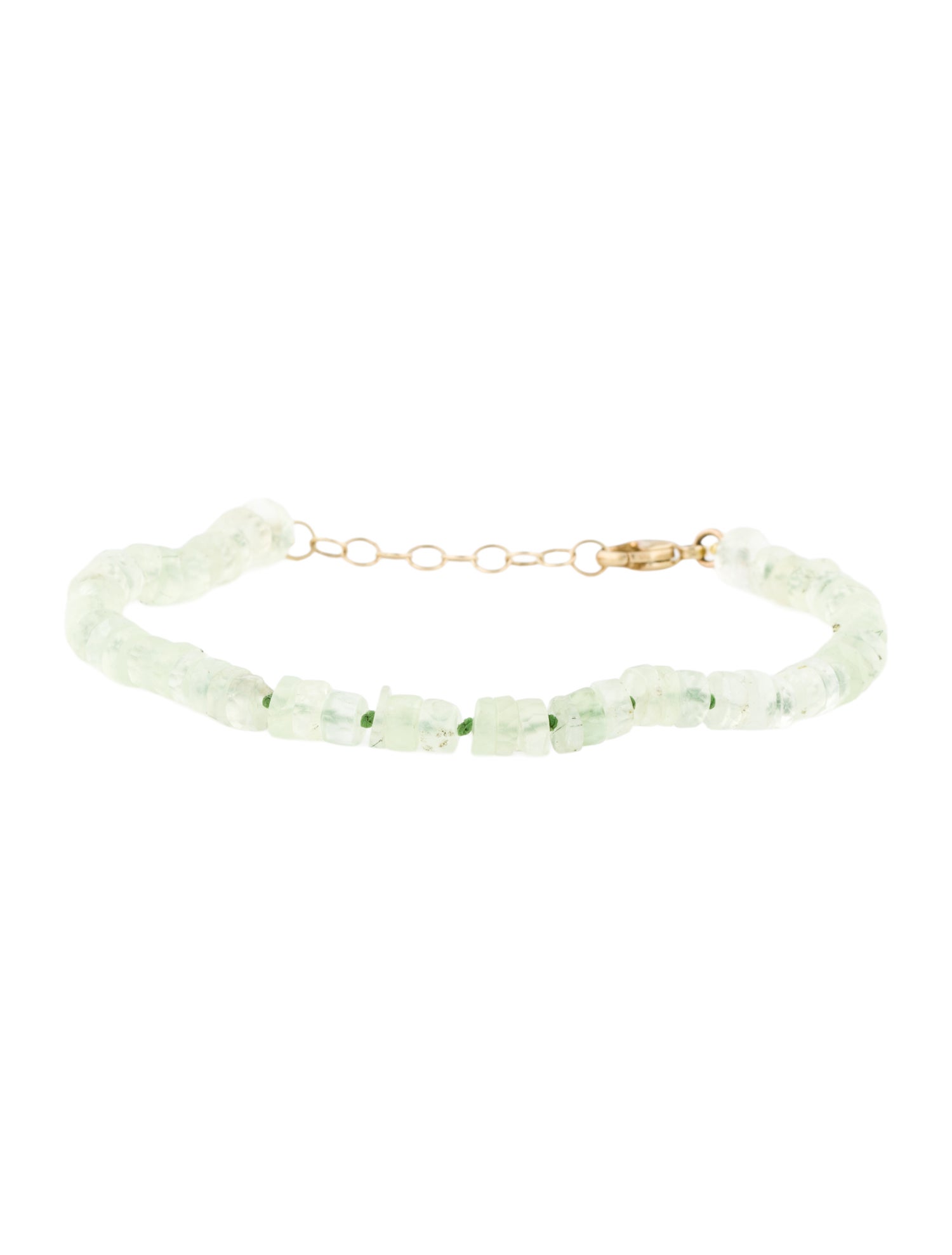 Jia Jia 14K Prehnite Aurora Fancy Cut Bracelet