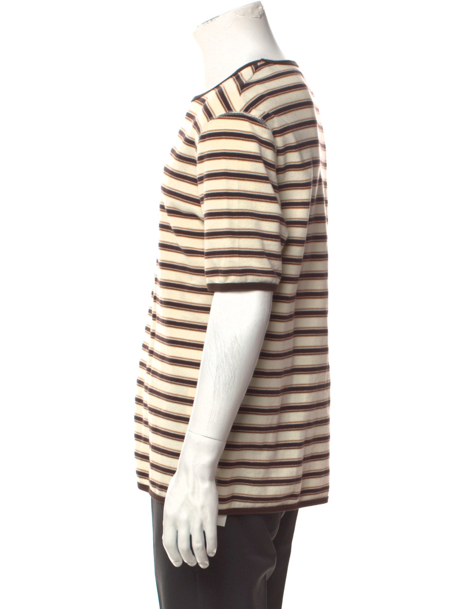 Jieda Striped Crew Neck T-Shirt