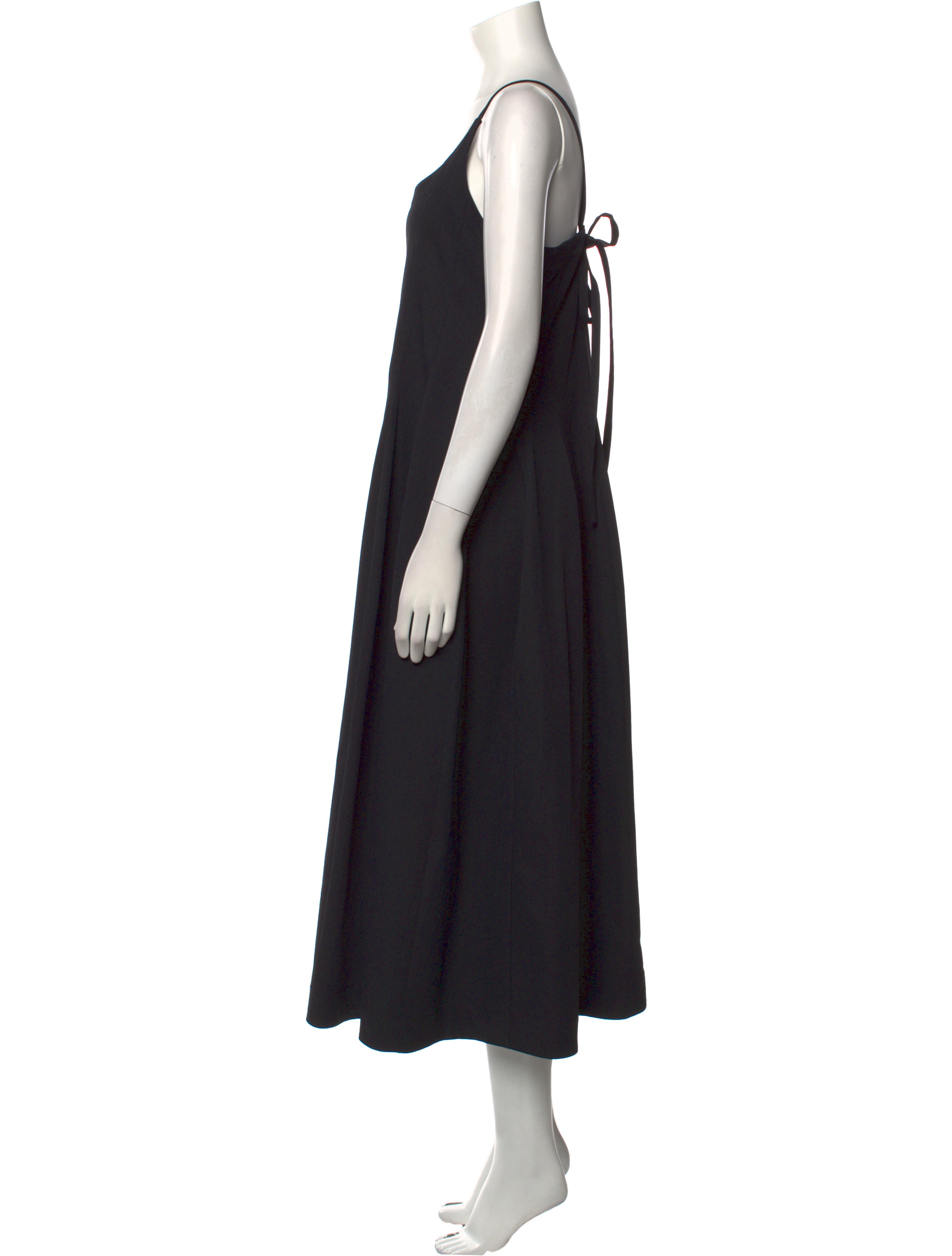 1990s Jil Sander Sleeveless Black Mini Dress