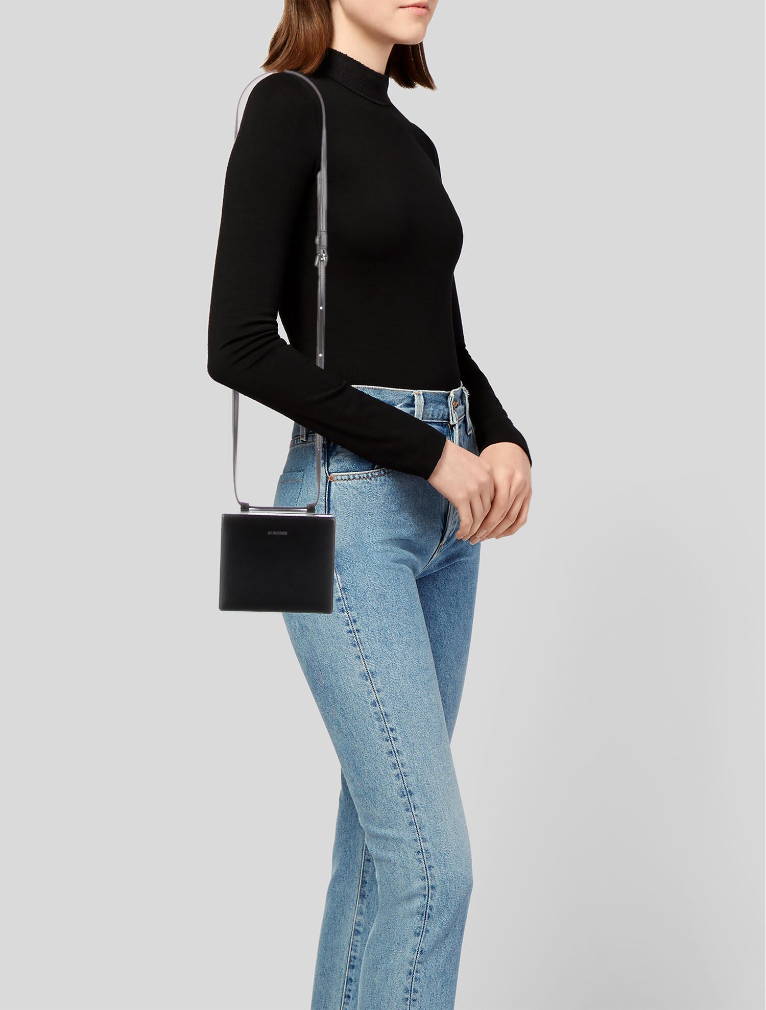 Jil Sander Mini Leather Box Bag - Black Mini Bags, Handbags