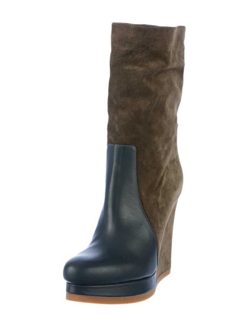 jil sander wedge boots