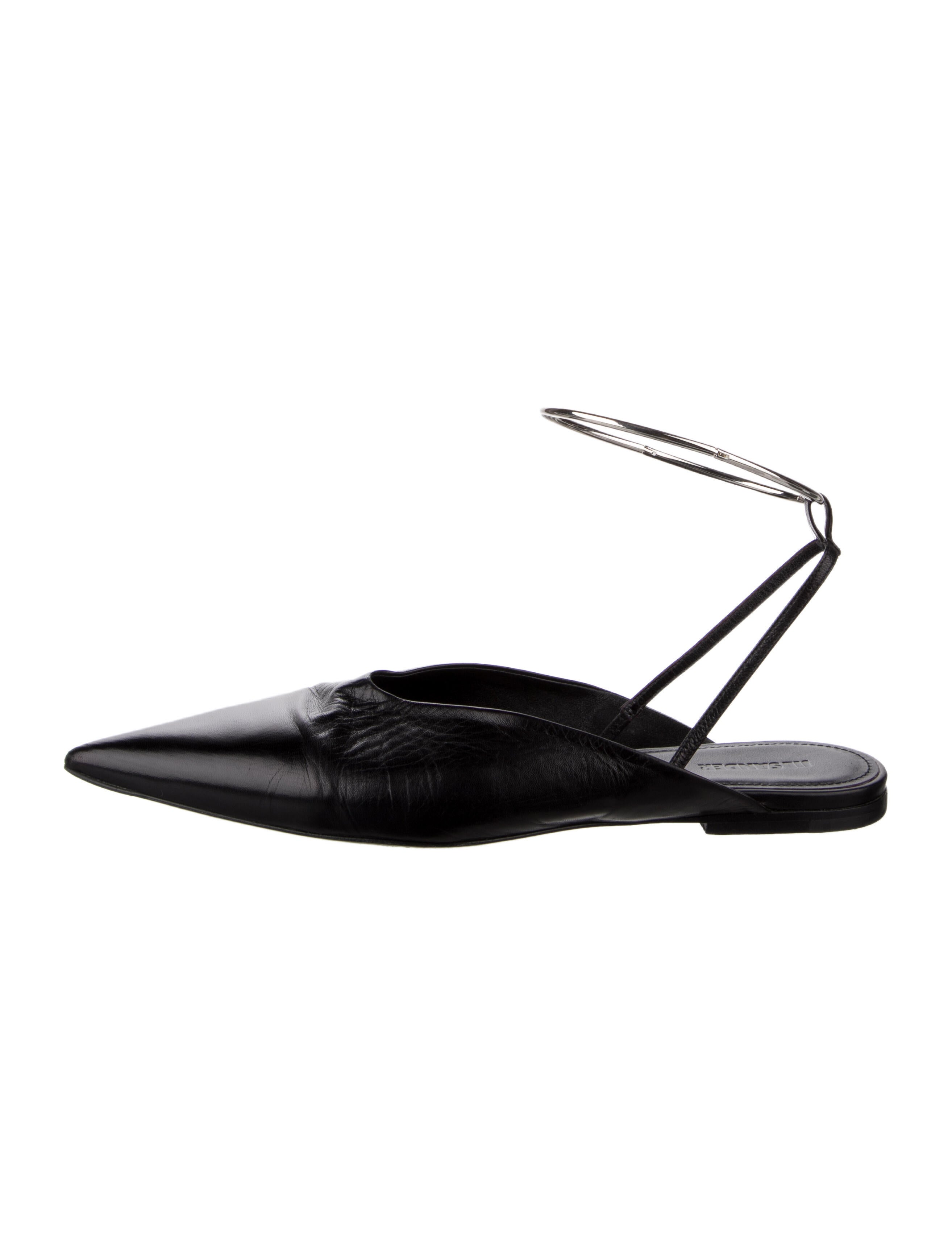 Jil Sander Leather Slingback Flats