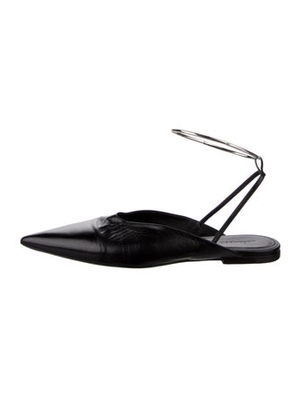Jil Sander Leather Slingback Flats