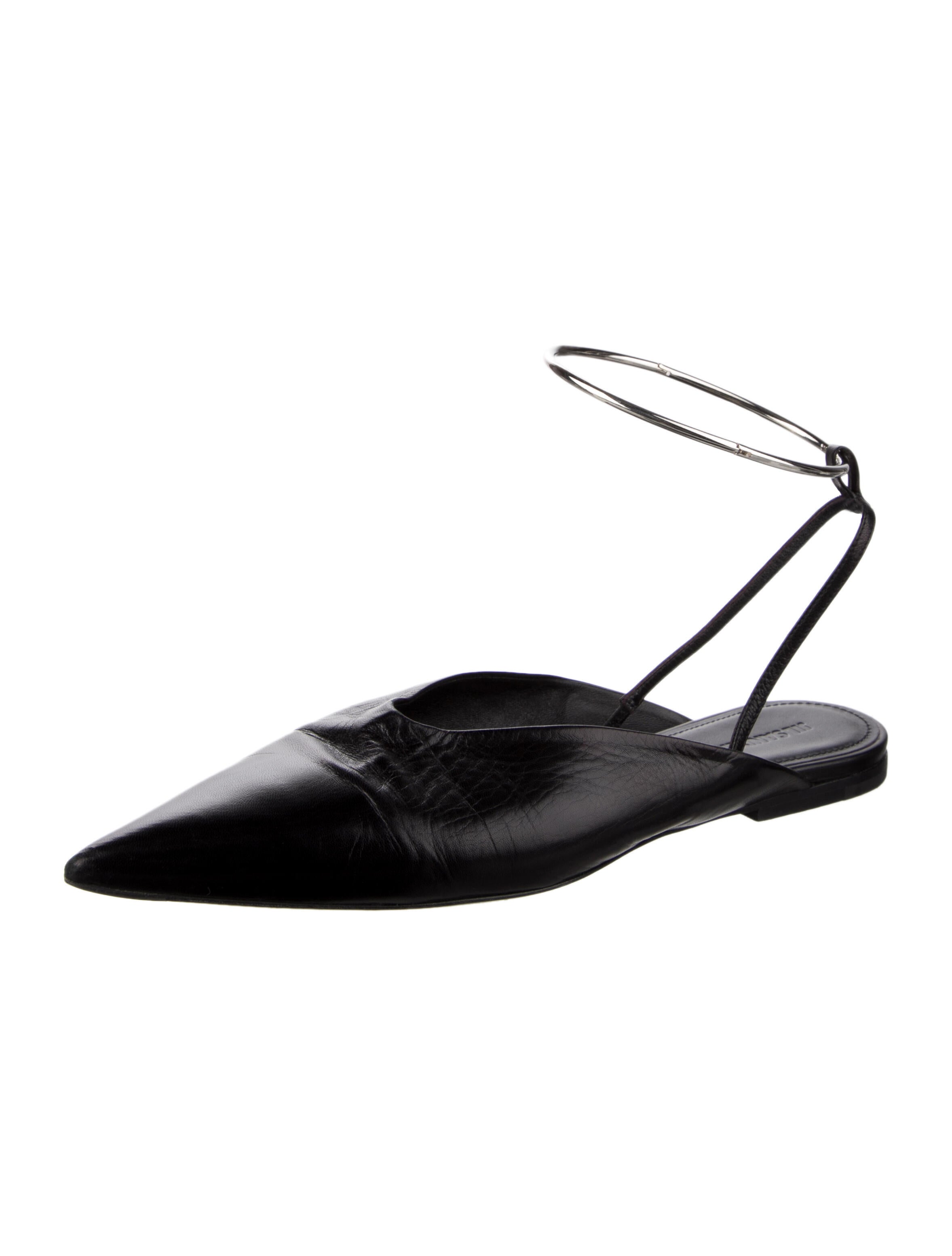 Jil Sander Leather Slingback Flats