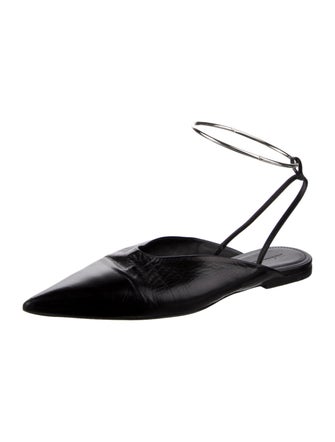 Jil Sander Leather Slingback Flats