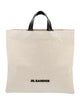 Jil Sander Leather Trim Canvas Tote Bag