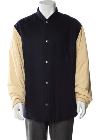 Jil Sander Outerwear Wool Colorblock Pattern Jacket Us40, It50 | L