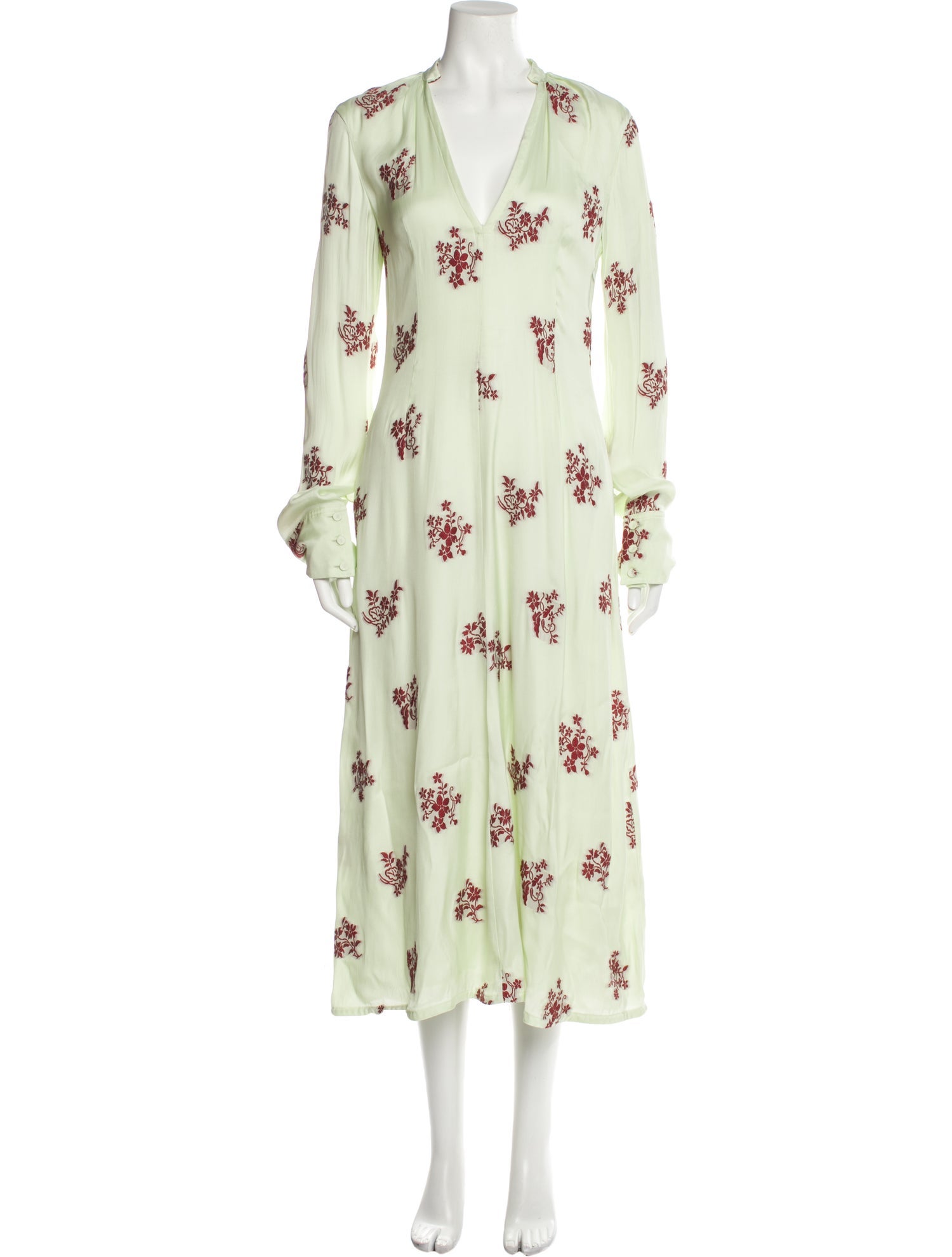 Jil Sander Floral Print Long Dress w/ Tags