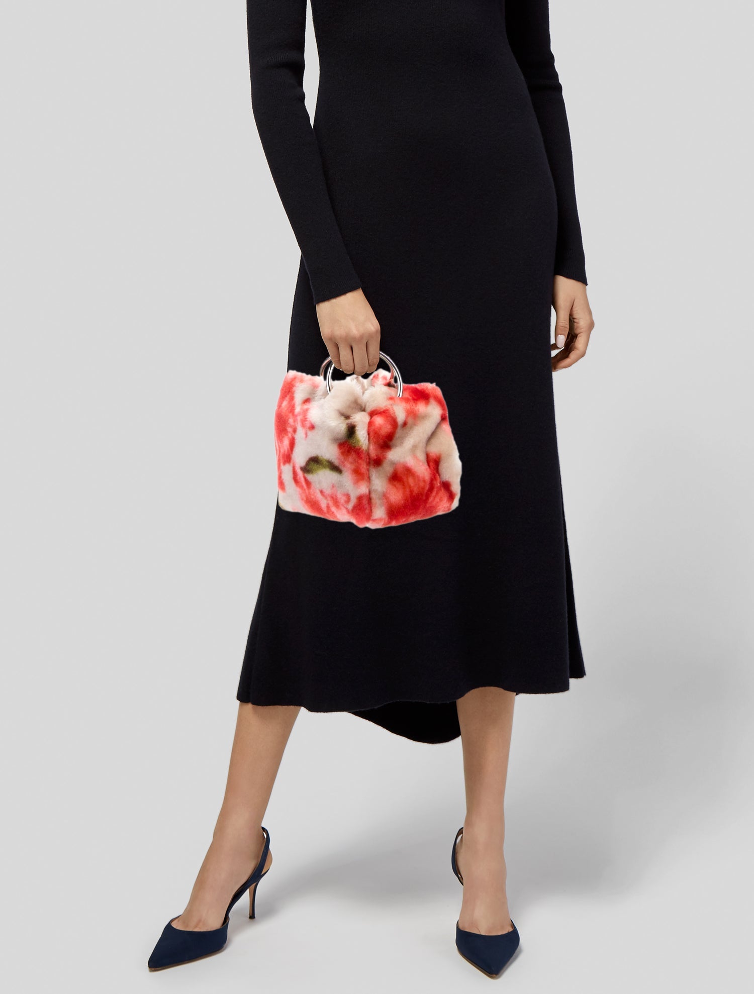 Jil Sander Faux Fur Bucket Bag