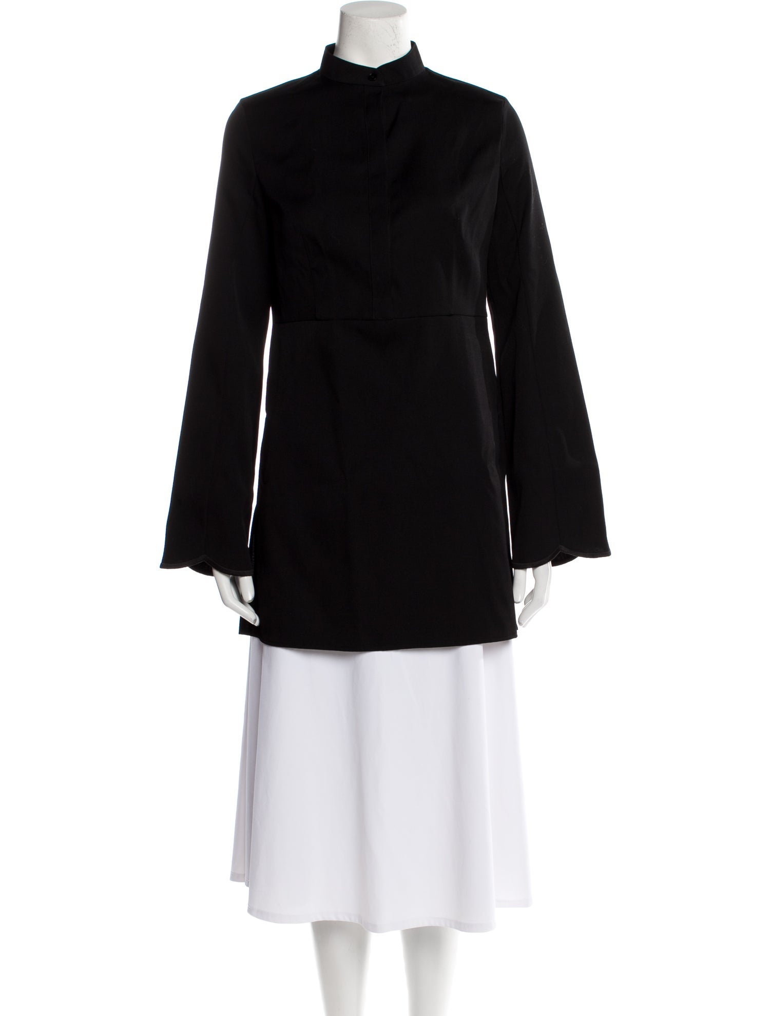 Jil Sander Virgin Wool Mock Neck Tunic