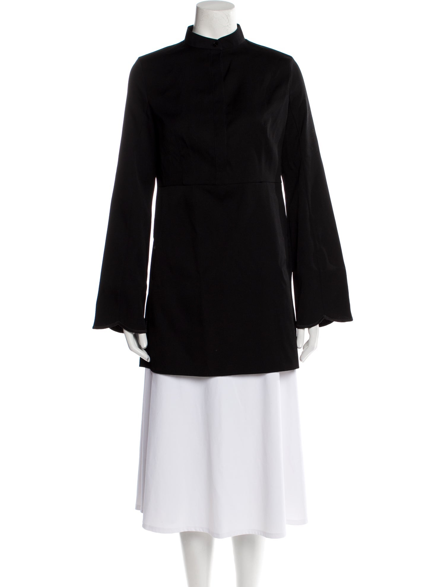 Jil Sander Virgin Wool Mock Neck Tunic