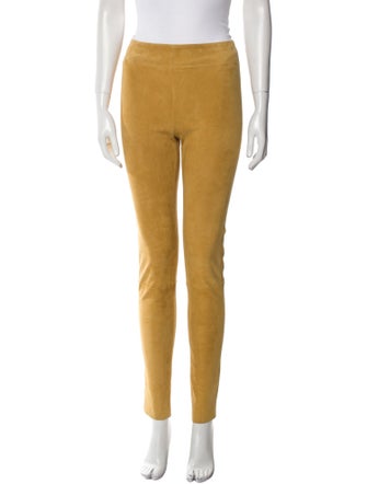 Jil Sander Lamb Leather Skinny Leg Pants