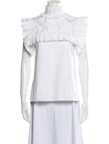 Jil Sander Tops Mock Neck Sleeveless Top Us0, Fr32 | XS