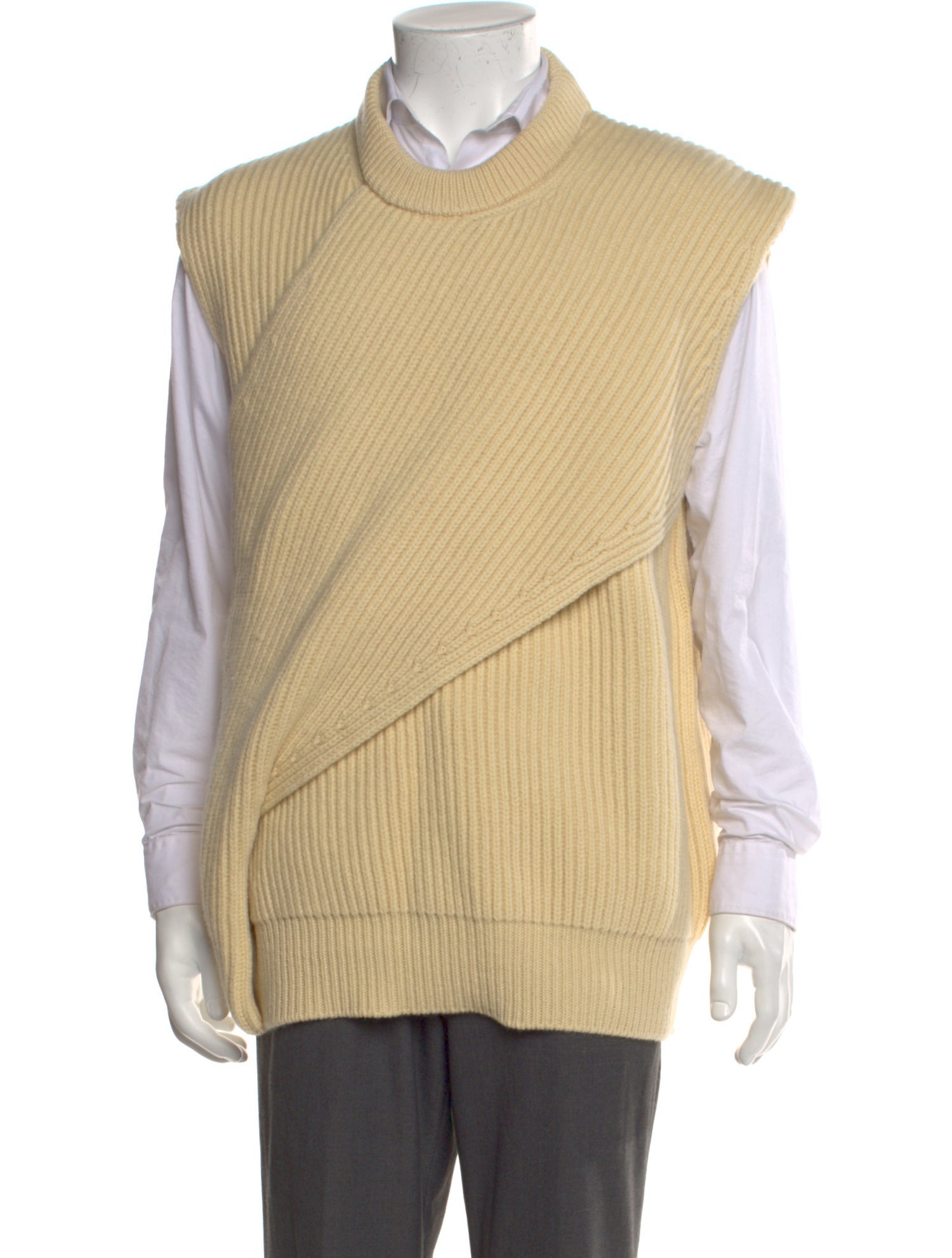 Jil Sander Wool Mock Neck Sweater Vest