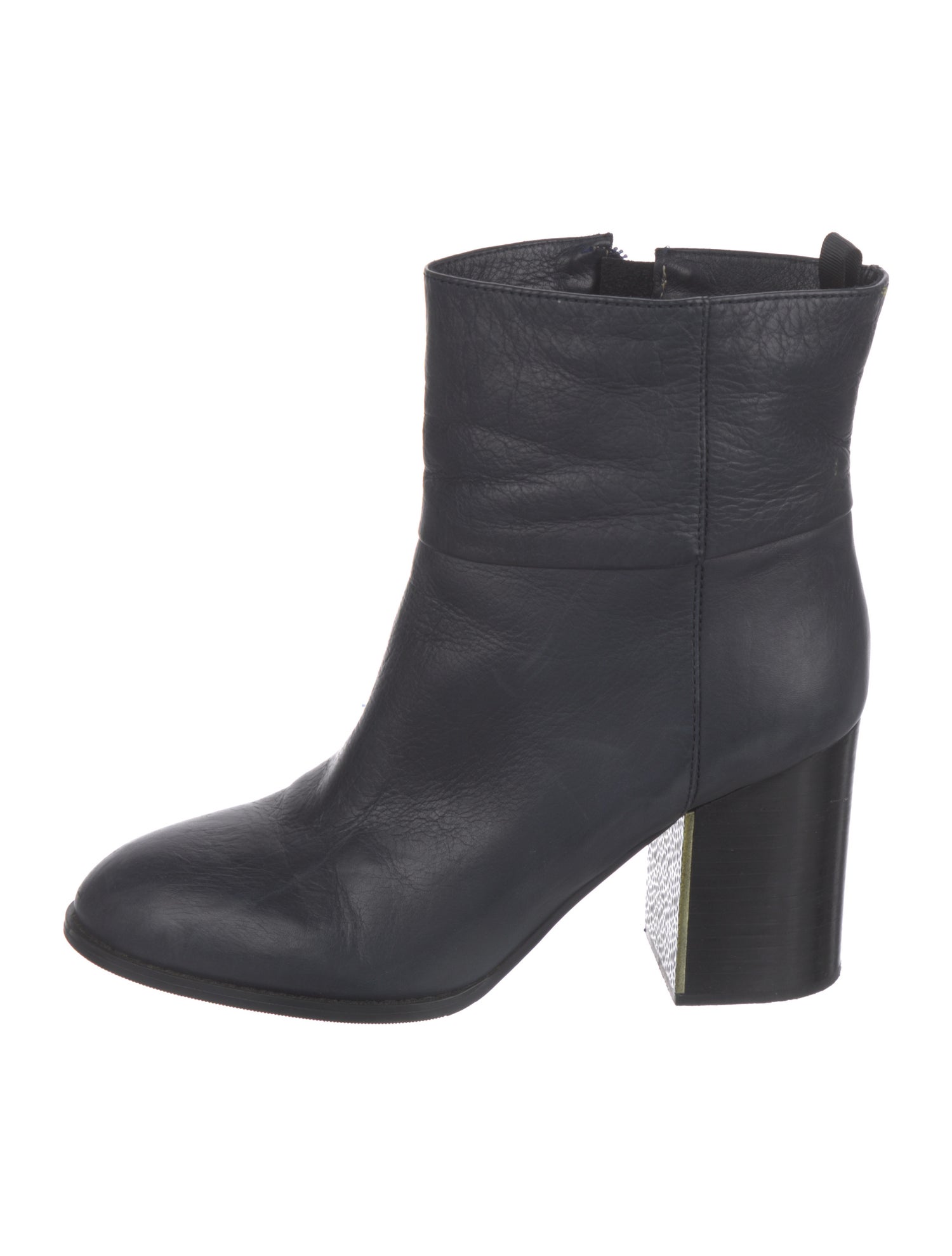 Jil Sander Navy Leather Boots