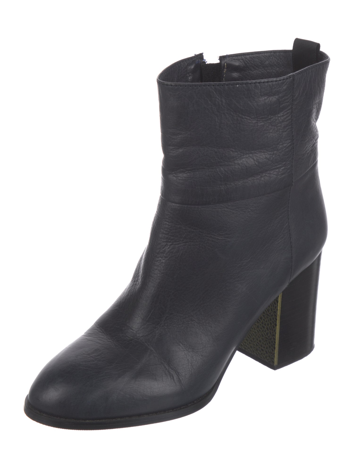 Jil Sander Navy Leather Boots