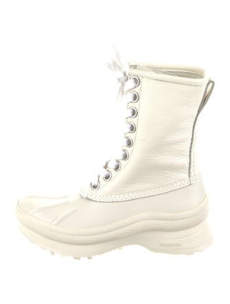 Jil Sander Leather Combat Boots