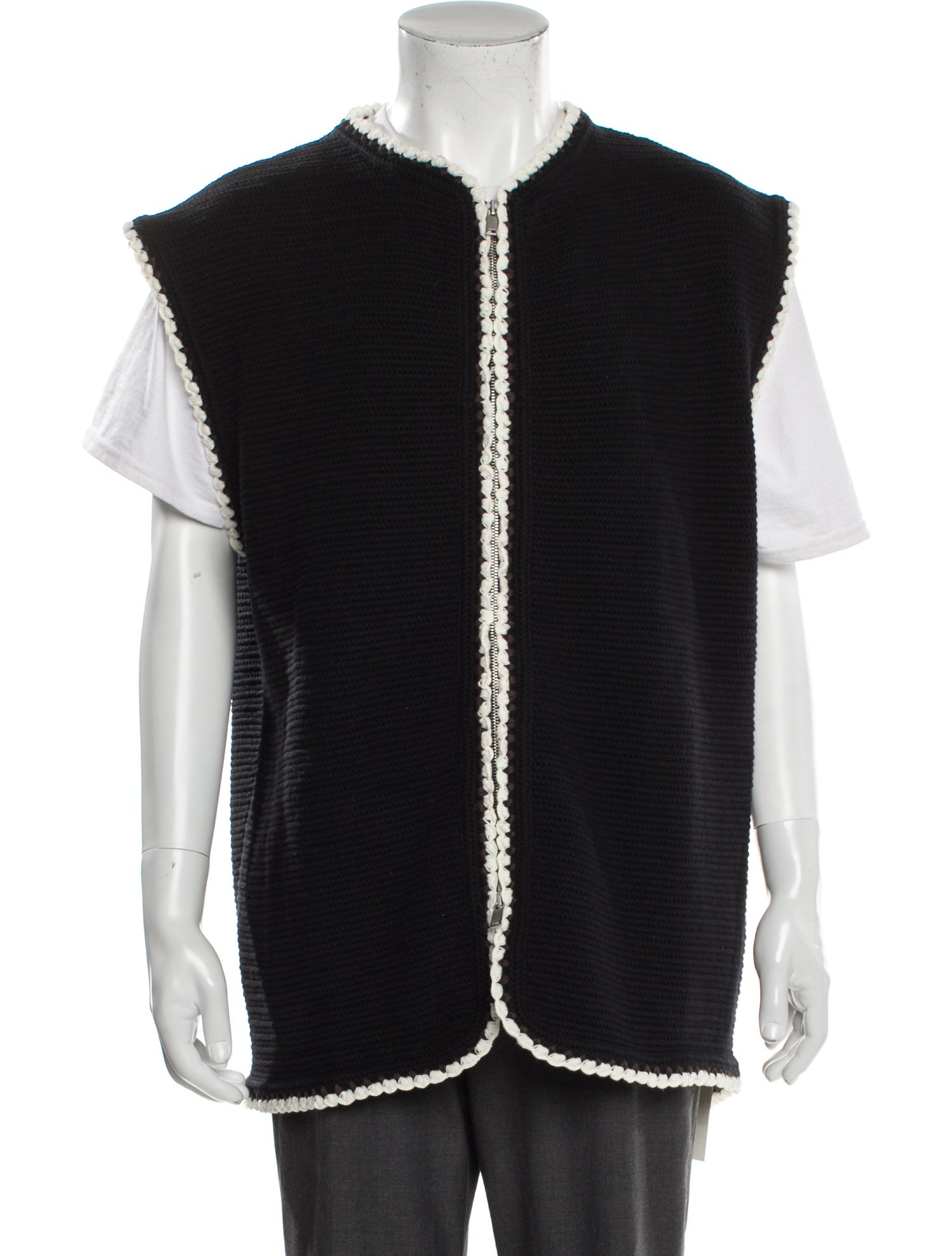 Jil Sander Crew Neck Sleeveless Sweater Vest