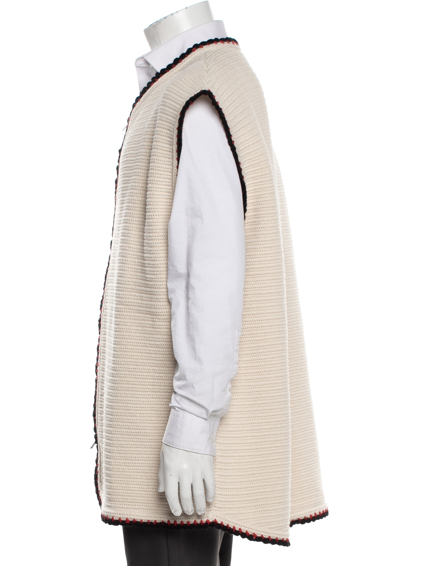 Jil Sander Striped Crew Neck Sweater Vest