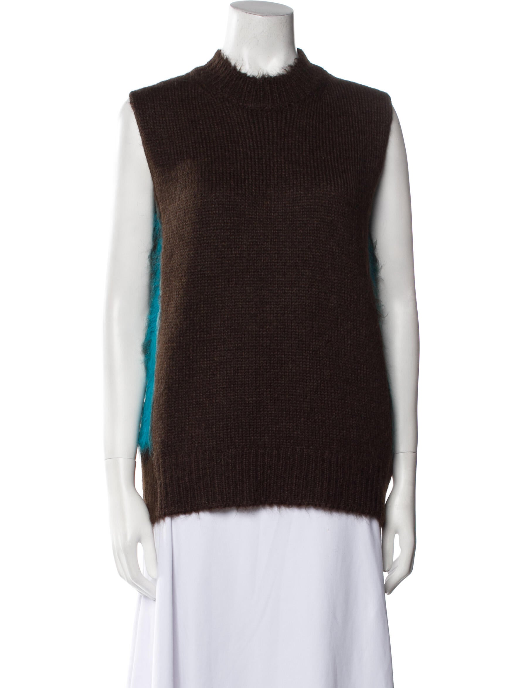 Jil Sander Alpaca Mock Neck Sweater Vest w/ Tags