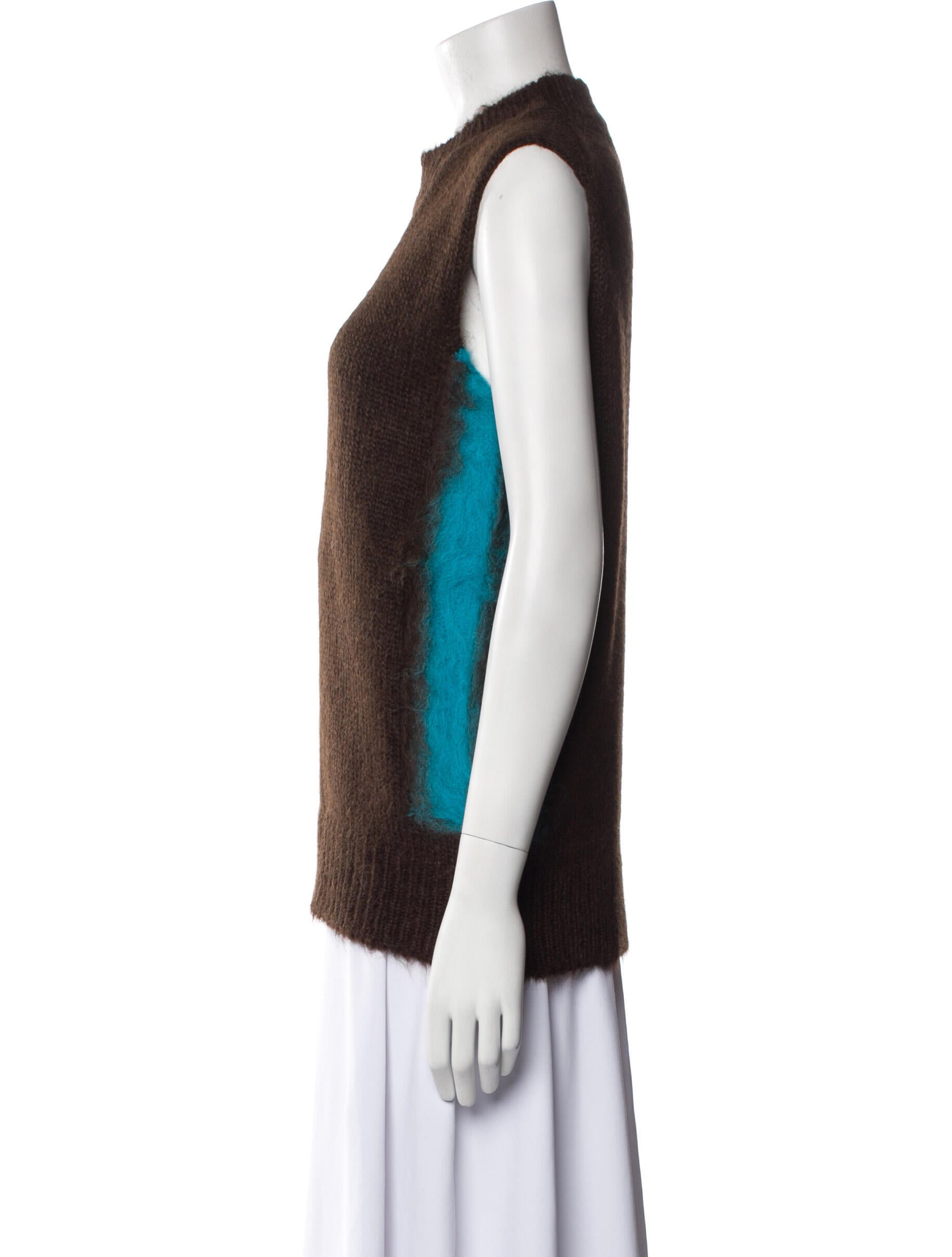 Jil Sander Alpaca Mock Neck Sweater Vest w/ Tags