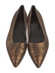 Jil Sander Leather Embroidered Accent Flats