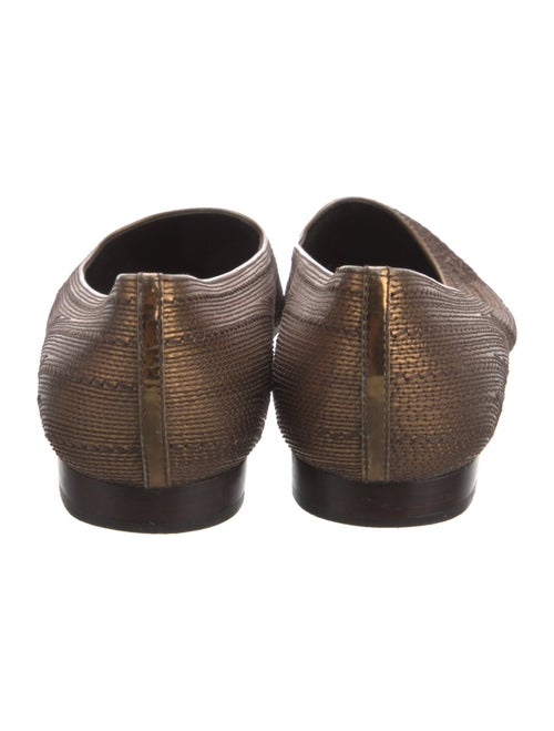 Jil Sander Leather Embroidered Accent Flats