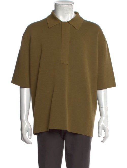 Jil Sander Collar Three-Quarter Sleeve Polo Shirt