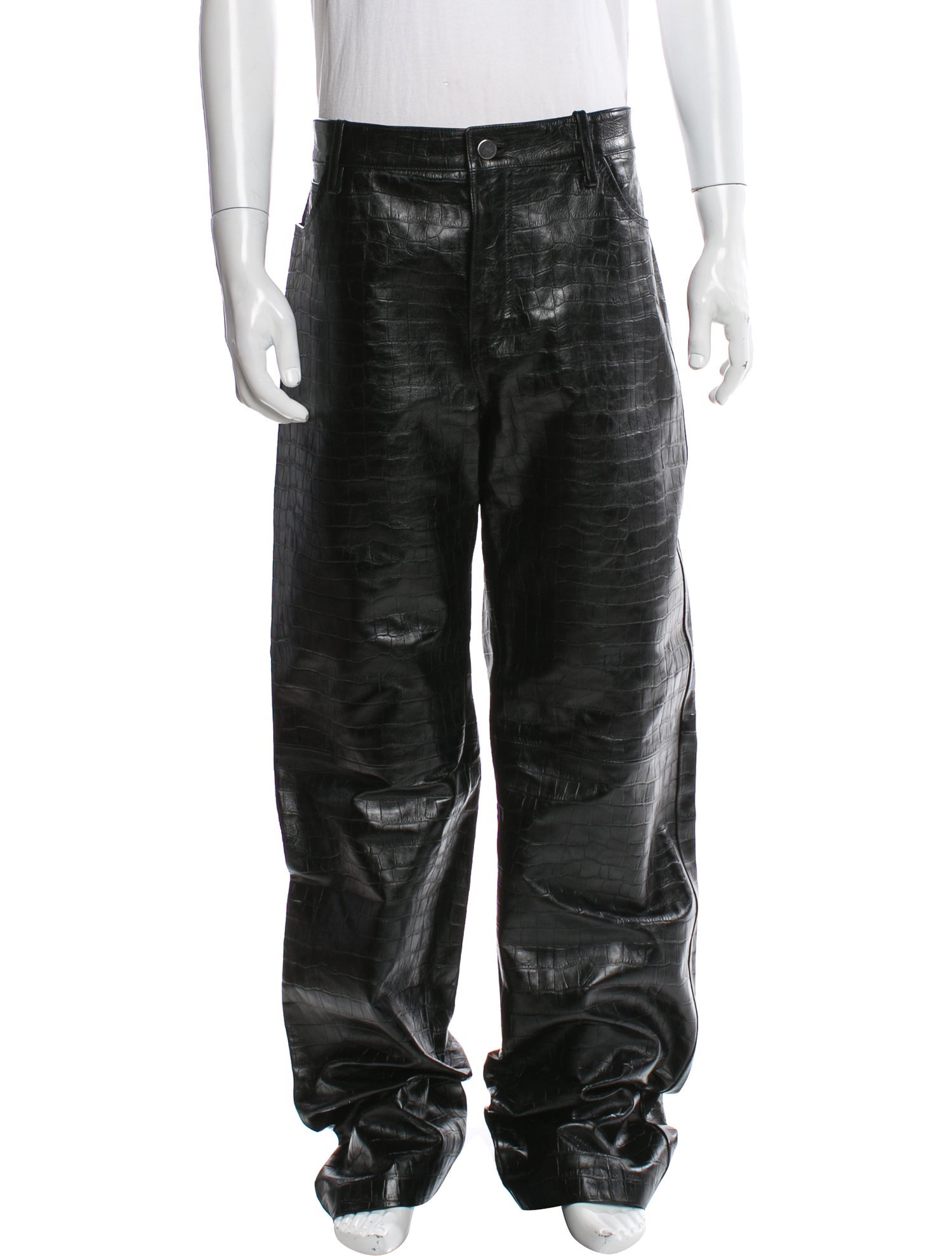 Jil Sander Calf Leather Moto Pants w/ Tags