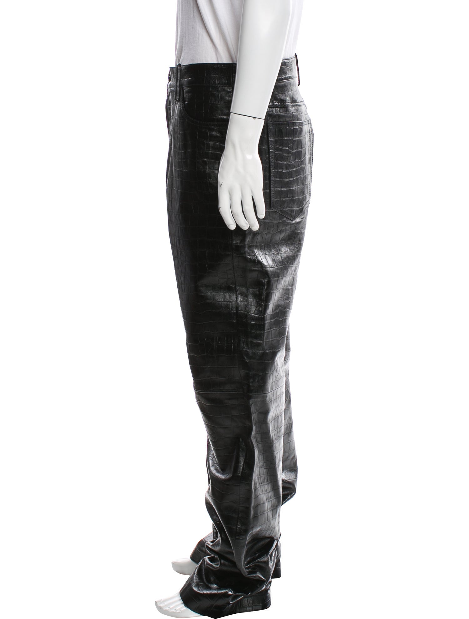 Jil Sander Calf Leather Moto Pants w/ Tags