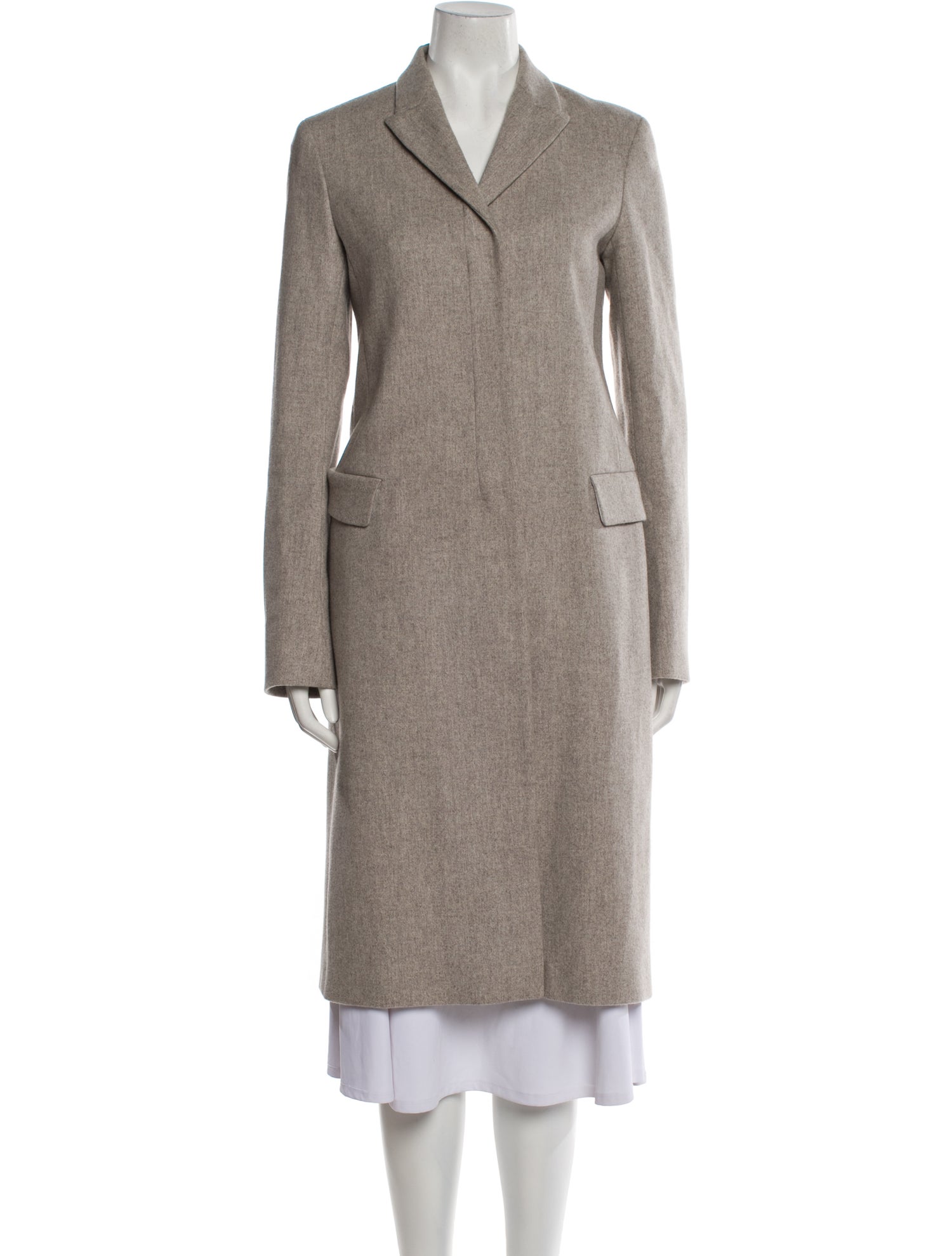 【関税＆送料込み】Jil Sander Grey Virgin Wool Coat Ladies JIL SANDER Grey 100% Virgin Wool Coat Size 36 10822