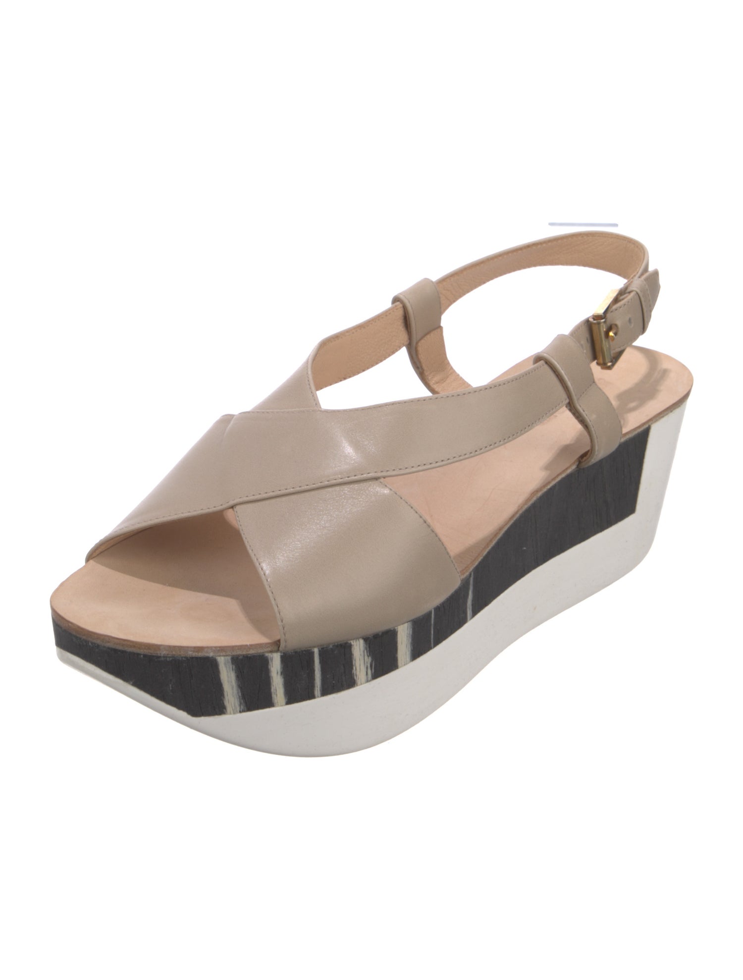 Jil Sander Leather Slingback Sandals