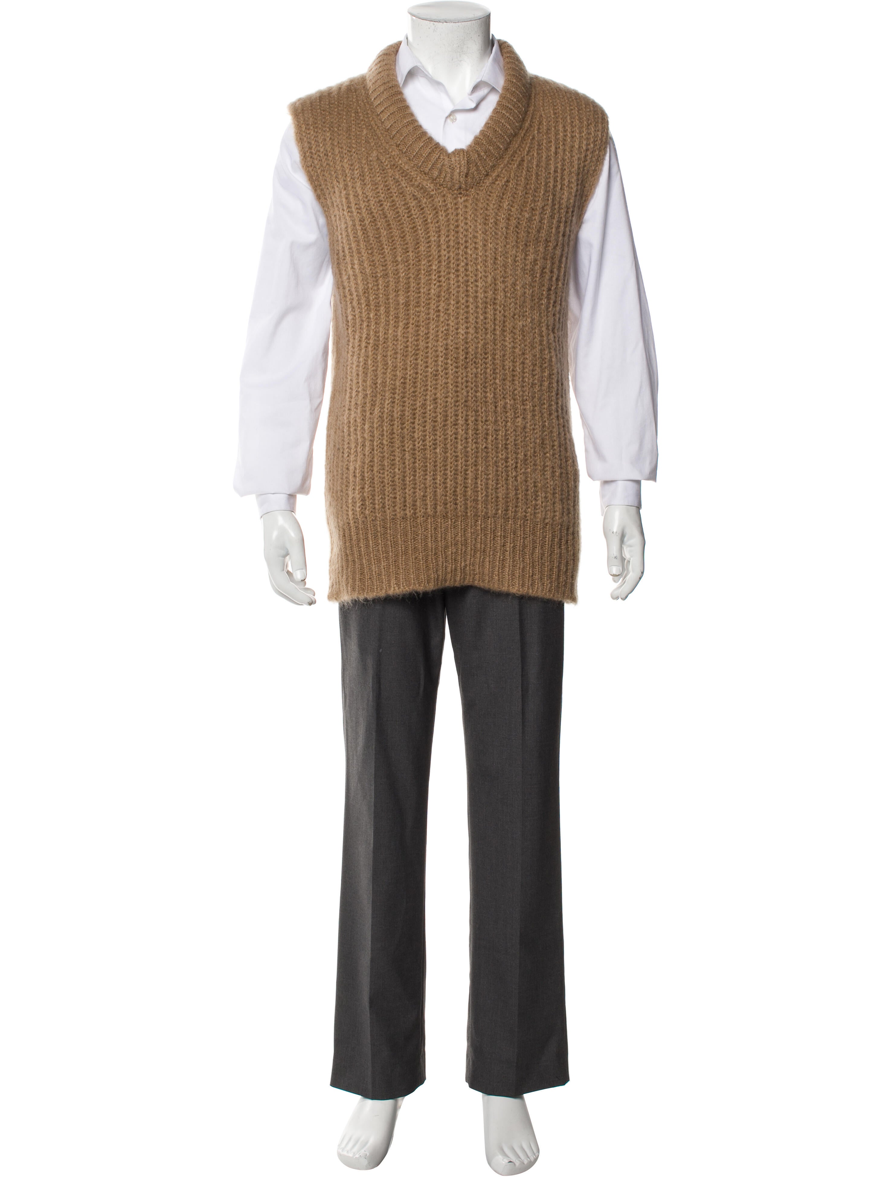 Jil Sander Mohair V-Neck Sweater Vest w/ Tags