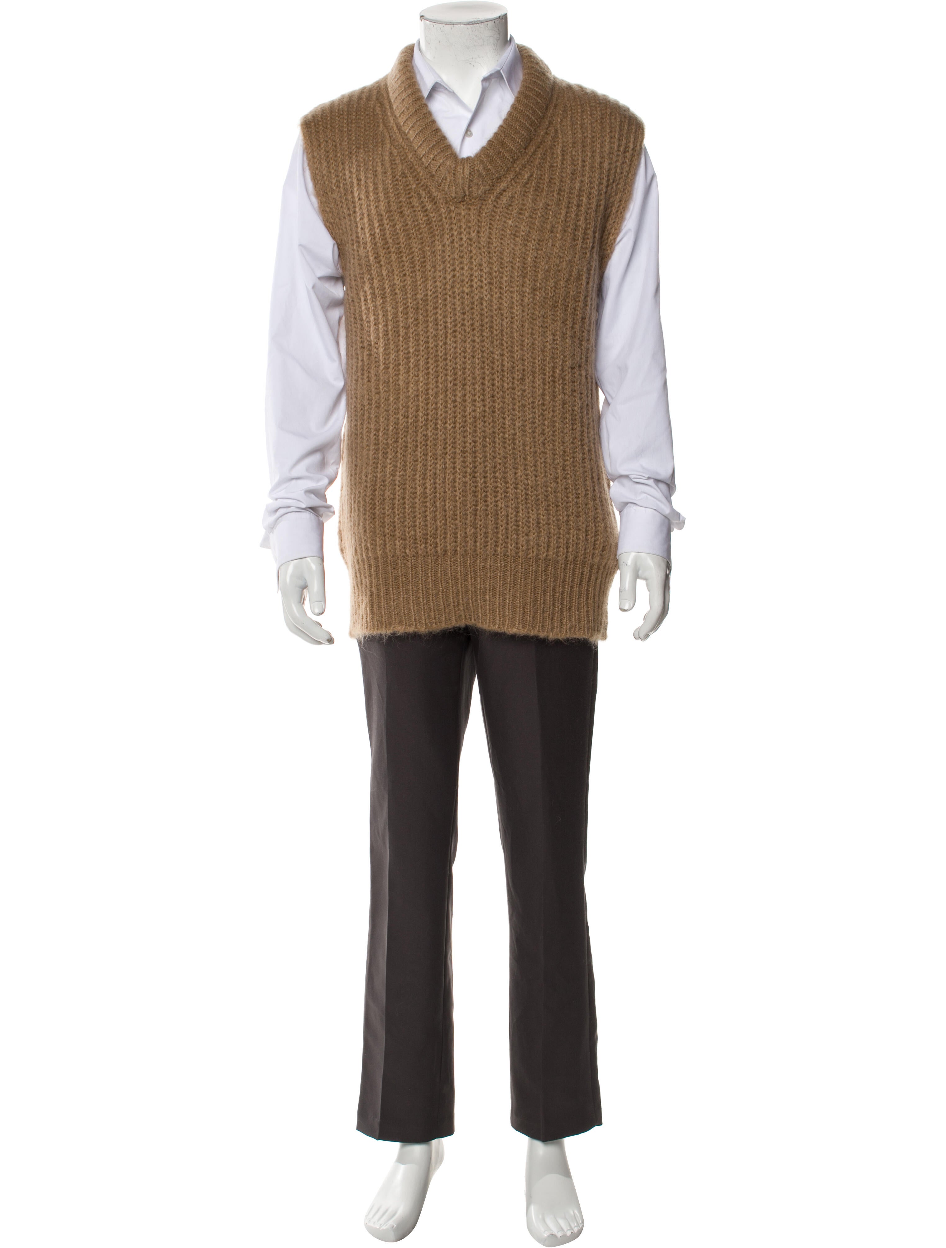 Jil Sander Mohair V-Neck Sweater Vest w/ Tags